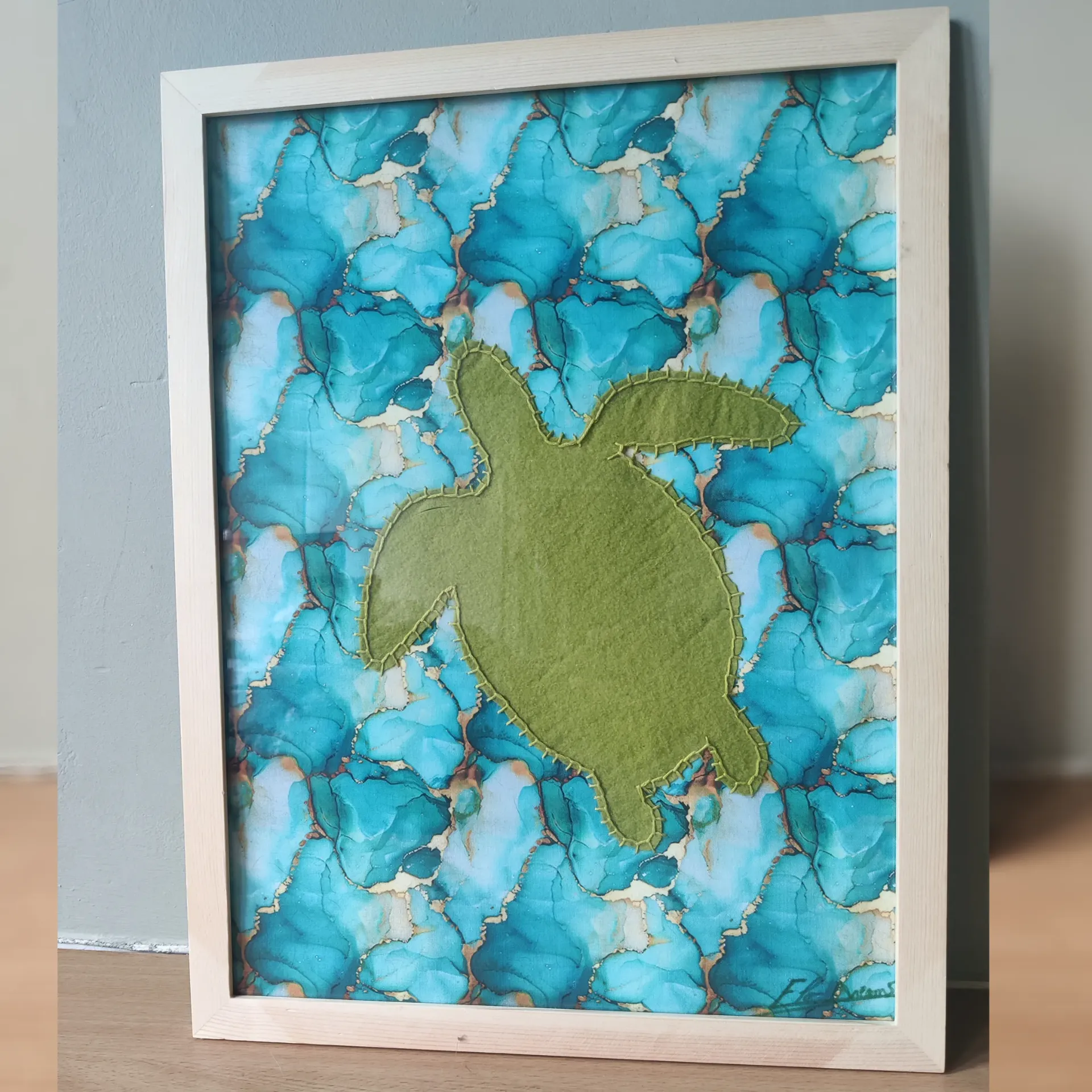 Cadre tortue en feutrine
